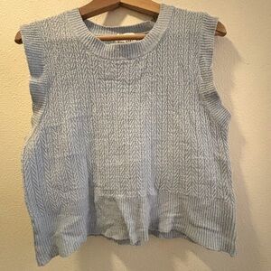 Pink Rose powder blue sweater vest